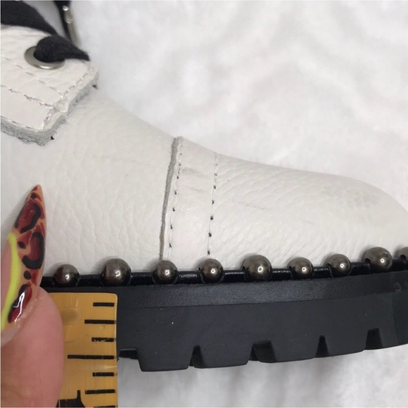 Sam Edelman 5 white Jennifer studded combat boot - Picture 14 of 14